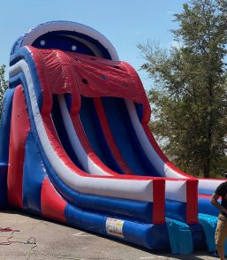 Patriots Double Water Slide and Slip N Slide with Pool TOGETHER